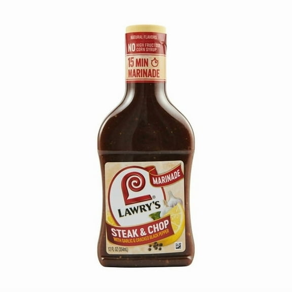 Lawry's Steak & Chop Marinade 12 fl oz Bottle (Pack of 2)