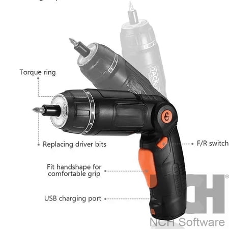Tacklife Cordless Power Screwdriver