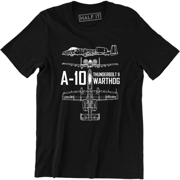 Half It - A-10 Thunderbolt II Warthog - Military Airplane Men's T-Shirt ...