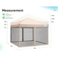 thumbnail image 5 of Quictent 8x8 Pop up Canopy Tent with Mosquito Netting Sreen House Room Tent Screened,Roller Bag Included,Tan, 5 of 8