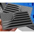 thumbnail image 4 of 1 Pc Embossed 3D Metal All Black American Flag Emblem Decal Stickers, Matte Black Patriotic USA US Flag Car Decals Bumper Stickers for Truck, Window, Motorcycle, Support US Military Style 3, 4 of 7
