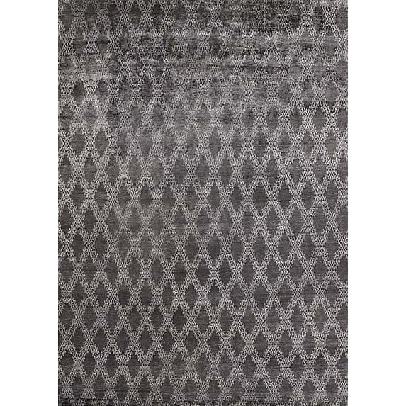 Ahgly Company Indoor Rectangle Mid-Century Modern Taupe Brown Oriental Area Rugs, 7' x 9'