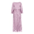 thumbnail image 2 of CFLVAEK Sequin Dress Women Plus Size Layered Long Sleeve Wedding Guest Dresses Sparkle Round Neck Party Dress Elegant Fall Maxi Dress, 2 of 4