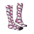 thumbnail image 3 of Fotbe Peonies print Women's Men's Novelty Crew Socks Cotton Socks Knee High Socks for Walking,Running,Nurses,Pregnancy, 3 of 9