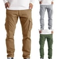 thumbnail image 2 of YOTMKGDO Cargo Pants for Men, Work Pants for Men, Cargo Wear Cargo Men's Full 6 Pocket Work Pants Trousers Men's Pants Tactical Pants Men, Khaki 4XL, 2 of 3