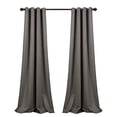 thumbnail image 5 of Lush Decor Rideaux-Grommet Panneau avec Doublure Occultante Isolée, 95 "L Paire, Gris Foncé, 5 of 5