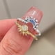 thumbnail image 2 of Anillo de sol, luna y estrella para mujer, sortija brillante con temperamento elegante, accesorios de joyería para fiesta, regalo, novedad de verano, 2023, 2 of 4