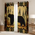 thumbnail image 2 of Castle Fairy Animal Bear Black Out Curtains for Female Men Women,Vintage Cabin Aesthetic Curtains Pack of 2 (42x63 Each),Woodland Wildlife Bedroom Curtains,Microfiber Bedroom Decor, 2 of 6