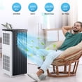 thumbnail image 6 of Garvee 8000BTU Portable Air Conditioner,3-in-1 AC Unit with Remote,Window kit,Pipe Cools up to 350 Sq.ft for Home Office Dorms,Black, 6 of 10