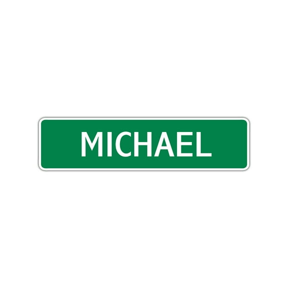 Michael Boys Children Name Letter Printed Label Wall Plaque Decoration Indoor Outdoor Aluminum Sign 4"x13.5"