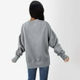 thumbnail image 4 of Timegard Womens Sweatshirt Long Sleeve Side Split Crewneck Oversized Pullover Fall Winter Loose Tops, 4 of 4
