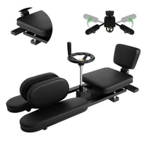 Split Machine Training Equipment with Silent Wheels, 400 LBS Black Leg Stretcher Machine, Metal Heavy Duty Split Adjustable Leg Stretcher, 38.5x16.5x15 Inch for Athletes Home