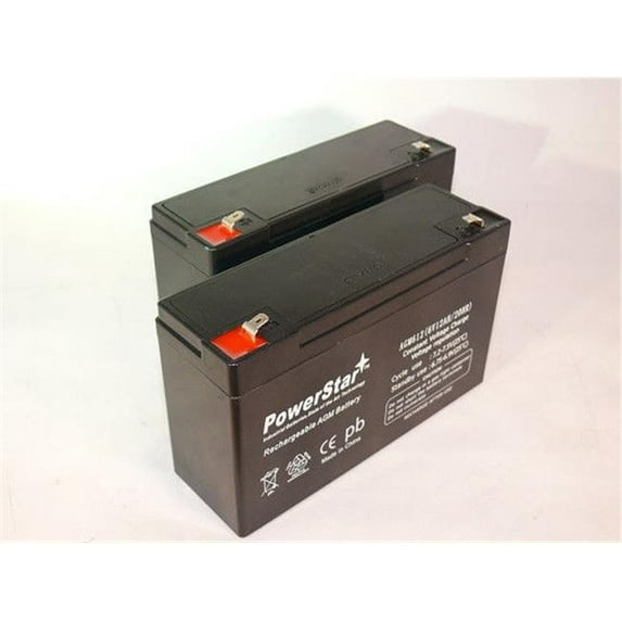 PowerStar AGM612-2Pack11 6V 12Ah Sealed Lead Acid Battery UB6120