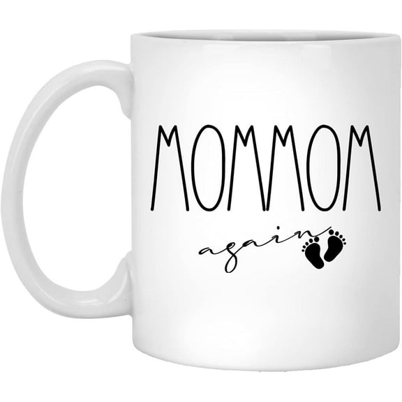 Mommom Again Mug, Mommom Again Pregnancy Announcement, Mommom Reveal, Mommom To Be Gift, Baby Announcement Mommom Again, Rae Dunn Style Mug 11oz