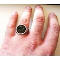 thumbnail image 2 of Black Onyx Ring, Oxidized Silver Jewelry, 925 Silver Ring, Father's Day, Flat Natural Black Onyx, December Birthstone Ring, Heavy Mens Ring, Spiritual Healing Gemstone, Christmas, Designer Mens Ring, 2 of 5