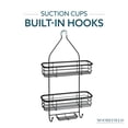 thumbnail image 2 of Moorefield 3-Tier Hanging Shower Caddy with Suction Cups, Non-Slip Neck, Bathroom Organizer, Matte Black, 2 of 7