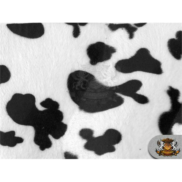 Velboa Faux Fur Short Pile Fabric COW SMALL / 60