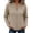 *Khaki, variant on VBVC Women's Ribbed Full Zip Mock Neck Cardigan , Ladies' Slim Fit Long Sleeve Top , Casual Lightweight Jacket For Women, Blue , S-5XL