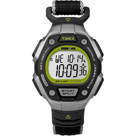 Timex Women's Ironman Classic 30 Mid-Size Watch, Black Fast Wrap Velcro Strap