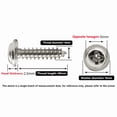 thumbnail image 2 of 304 stainless steel round head with pad nickel plated self tapping screw M4X40(100pcs), 2 of 4