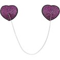 thumbnail image 2 of nipocaio Rave Sexy Cover Pasties Soutien-Gorge Réutilisable en Silicone avec Chaîne en Cuir Punk (2-Pack), 2 of 7