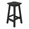 thumbnail image 2 of Costaelm Paradise 24" Outdoor Patio HDPE Square Counter High Backless Bar Stool, Black, 2 of 8