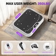 thumbnail image 3 of Evitormill Vibration Plate Exercise Machine Whole Body Workout Vibration Fitness Platform with LCD Display, White, 3 of 10