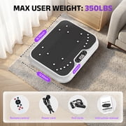 Evitormill Vibration Plate Exercise Machine Whole Body Workout Vibration Fitness Platform with LCD Display, White