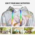 thumbnail image 4 of Honeii Vintage Rose Pattern Womens Oversized Hoodies Long Sleeve Sweatshirts Pullover Fall Outfits with Pocket-XX-Large, 4 of 7