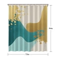 thumbnail image 5 of Teal and Gold Marble Wavy Lines Pattern Shower Curtain 72"x84" ,Bathroom Decorative Shower Curtains Set with 12 Hooks,Modern Waterproof Washable Shower Curtain, 5 of 6