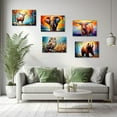 thumbnail image 4 of ZHONGYUTONG Abstract Forest Animal Canvas Wall Art Colorful Highland Cow Painting Prints Wildlife Posters Artwork Home Decor Framed (20.00" x 30.00"), 4 of 6
