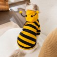 thumbnail image 4 of Frogued Pet Bee Costume Hood Dog Halloween Clothes Winter Warm Pet Hoodies Cat Holiday Cosplay Outfit for Small Medium Dogs Cats (Yellow,S), 4 of 13