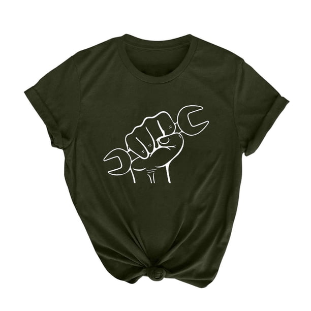 Camiseta de mujer Camisetas divertidas de manga corta Camiseta estampada Tops Blusa Regalo para mujer Fridja zx1016