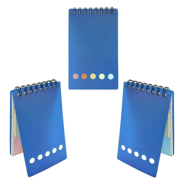 Pocket Business Notebook Spiral Lined Notepad Set With Sticky Notes
