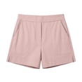 thumbnail image 6 of Only Moment Women's Drawstring Sweat Shorts Blended Fabric Hiking Cargo Bermuda Shorts Lightweight Knee Length Capris for Summer Travel Fishing Workout Shorts Women Pink,S, 6 of 6