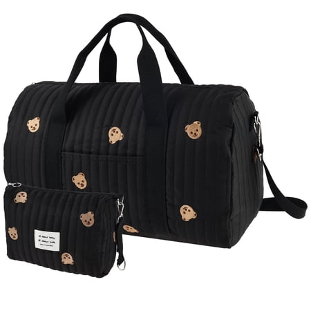 Hospital Bag for Labor and Delivery, 2Pcs Diaper Bag Tote with Shoulder Strap, Large Maternity Duffel Bag Set for Travel