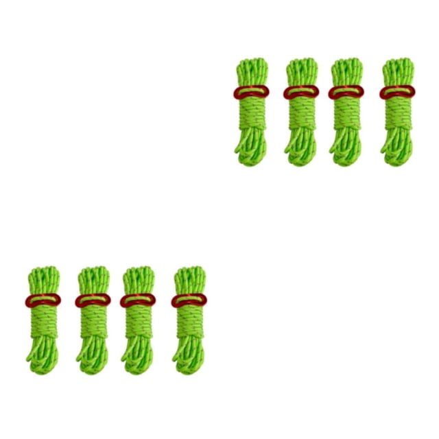 Eigraketly 4X Cordón para tienda de campaña Cuerda reflectante Cordón de viento Solidez Mano de obra fina Accesorios universales para Verde 2piezas