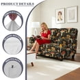 thumbnail image 4 of TSOVTHRID Mushroom Floral Plant Print 6-Piece Loveseat Covers Stretch Reclicer Love Seat Covers with Pockets Loveseat Couch Cover Furniture Protector for 2 Seat Couch Sofa, 4 of 7