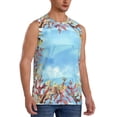 thumbnail image 2 of Pofeuu Sea and Fish Print Men's Muscle T-Shirt, Sleeveless, Muscle Tank, Classic Muscle Tee Top For Men Casual Sleeveless Muscle T-Shirt Trendy Clothes-Medium, 2 of 7