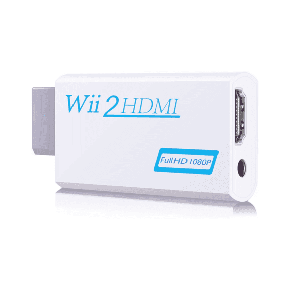 Wii to Hdmi Converter Adapter, Wii to Hdmi 1080p Connector Output Video 3.5mm Audio - Supports All Wii Display Modes