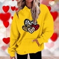 thumbnail image 2 of Plus Size Long Sleeve Hoodies for Women Fashion Crew Neck Unisex Sweatshirt with Pockets Casual Print Pullover Tops(Yellow,S), 2 of 5