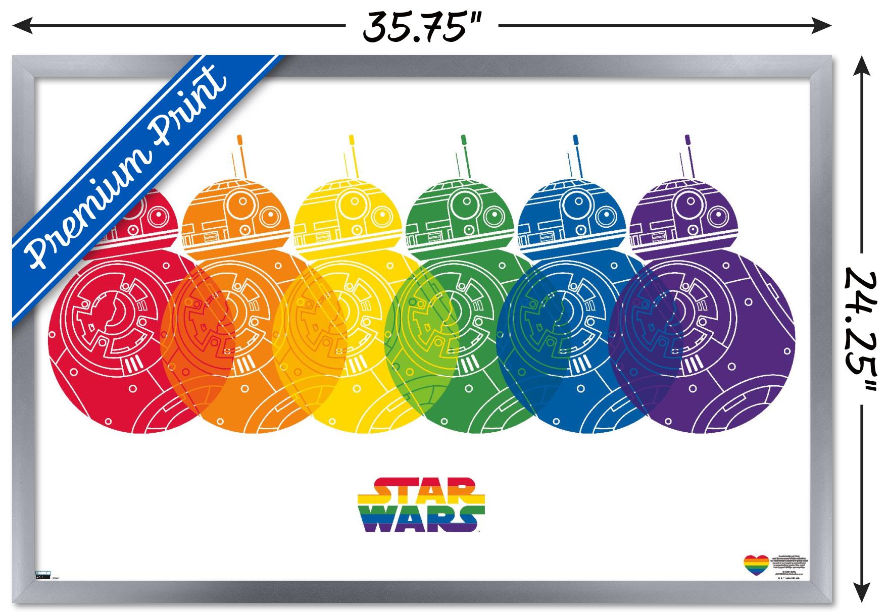 Star Wars: Saga - BB-8 Pride Wall Poster, 22.375" x 34" Framed