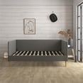thumbnail image 5 of Pemberly Row Mid Century Upholstered Daybed Queen Size in Gray Linen, 5 of 11