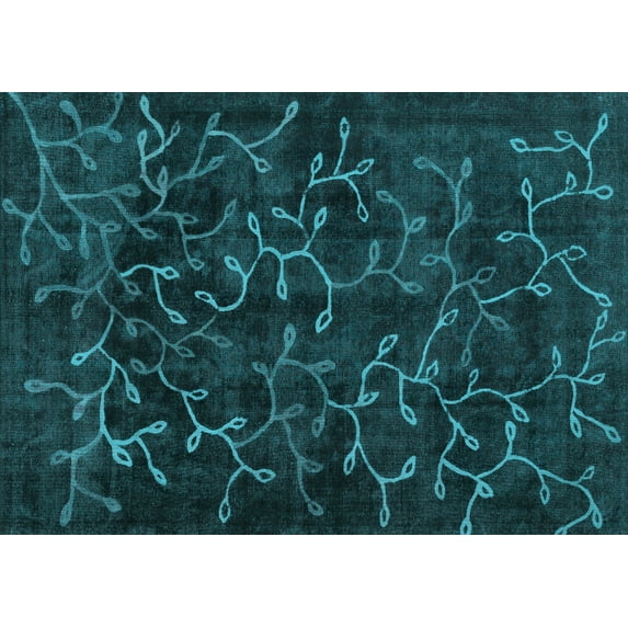 Ahgly Company Indoor Rectangle Persian Light Blue Bohemian Area Rugs, 5' x 8'