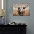 thumbnail image 6 of Longhorn Cow Canvas Wall Art, Rustic Western Cattle Painting Print, Farmhouse Animal Artwork for Living Room Bedroom Office Decor, Ready to Hang, 6 of 6