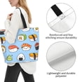 thumbnail image 3 of Fotbe Kawaii Sushi Bolsa Tote Estética de Lona con Estampado para Mujer - Bolsa Reutilizable de Hombro Casual para Vacaciones, Compras, Trabajo y Gimnasio, 3 of 8