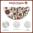 thumbnail image 5 of Kll Dark Enchanted Flowers And Birds Christmas Tree Skirt 48",Party Decorations Farmhouse For Christmas Decorations Holiday Party, 5 of 8