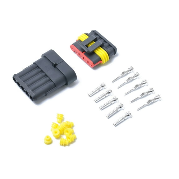 FUTUREORYY Vehicle Electrical Components Black Pa66 10 Kits Square Terminal Plug Socket Kit