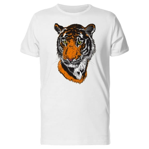 Young Tiger Head T-Shirt Men -Image by Shutterstock, Male Large