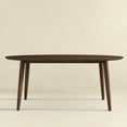 thumbnail image 3 of Oval Solid Wood Table, Mid-century Modern, 6 Dining Setup Modern Oval, Seats 6, Walnut, 3 of 3